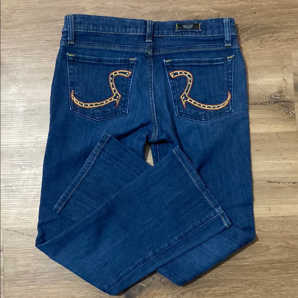 Rock & Republic Dark Blue Boot Cut Jeans, Size 27